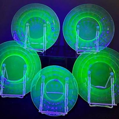 Uranium Glass Plates 
