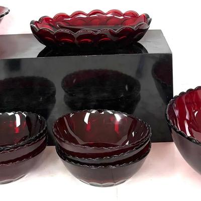 Ruby Red Bowls