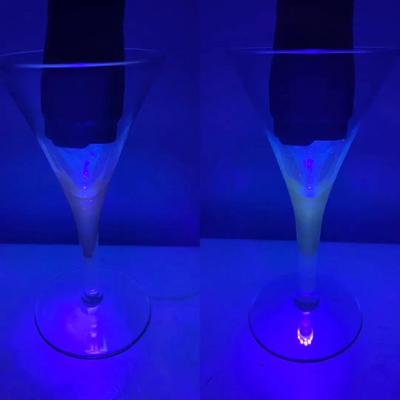 Glowing UV Glass - Blue/Aqua Liqueur Stems