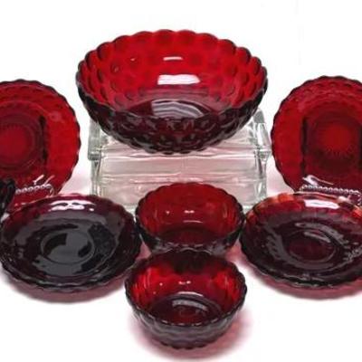 Ruby Red Dinnerware Set # 2