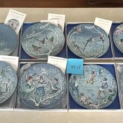 Haviland 12 Days Of Christmas Plate Set, Complete Set