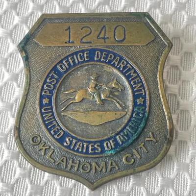 Vintage Oklahoma City Postmaster Badge
