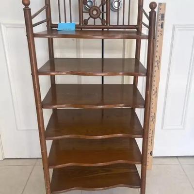 Antique Victorian Oak And Brass Etagere/Music Stand