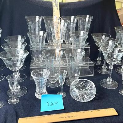 Vintage Etched Stemware