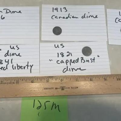 Vintage Canadian And US Coins