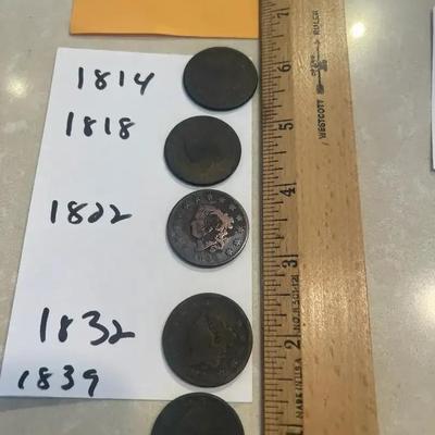 United States Liberty Head Large Cents from the 1800’s