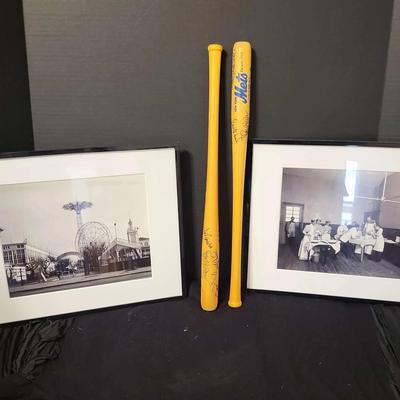 New York Collectables Inc. Signed NY Mets Mini Bats