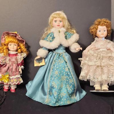 3 Porcelain Dolls, Including Georgetown Collections