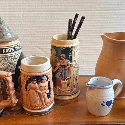 German Steins & Other Stoneware