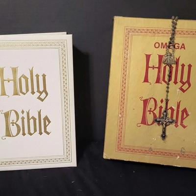Omega Holy Bible & Vintage Rosary