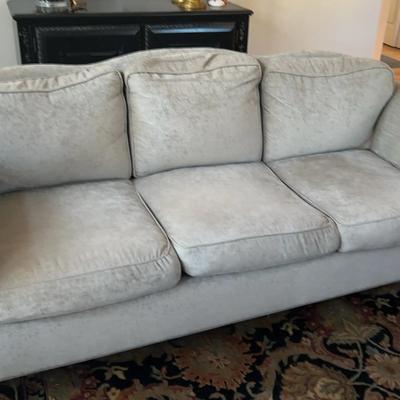 Grey Velour Sofa