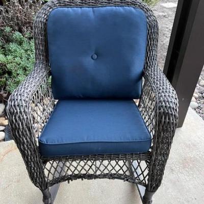 Wicker outdoor rocking chair