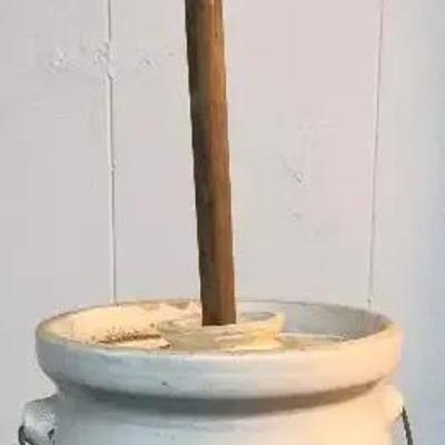 Antique Stoneware Butter Churn 