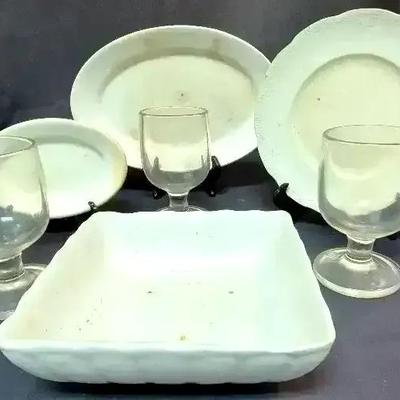 Ironstone China Bowl, 3 Plates & More 