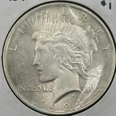 1924 Peace Silver Dollar