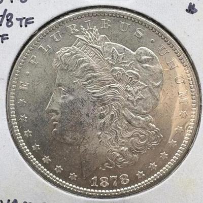 1878 Morgan Silver Dollar 7/8 TF