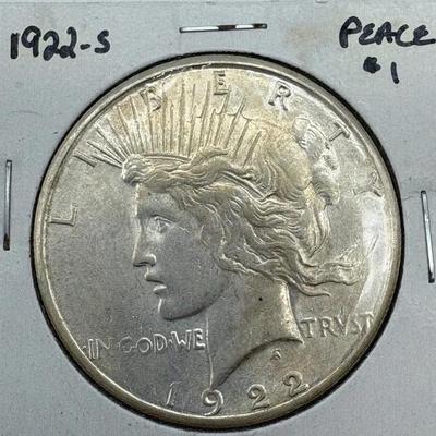 1922-S Peace Silver Dollar