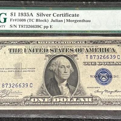 1935 A $1 Silver Certificate...PMG 65