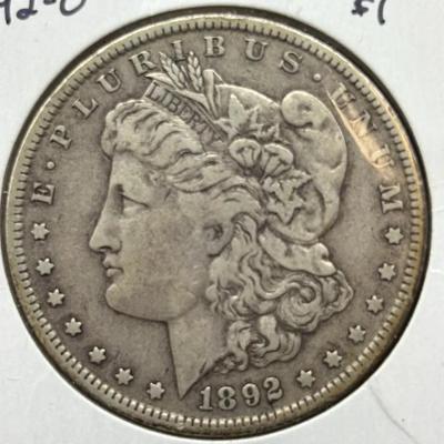 1892-O Morgan Silver Dollar