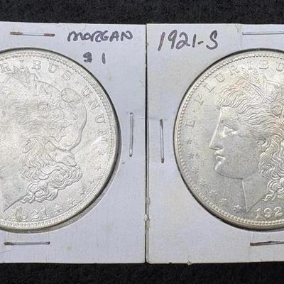 1921-S, 1921 Morgan Silver Dollar