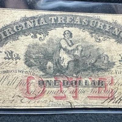 1862 Virginia Treasury Note