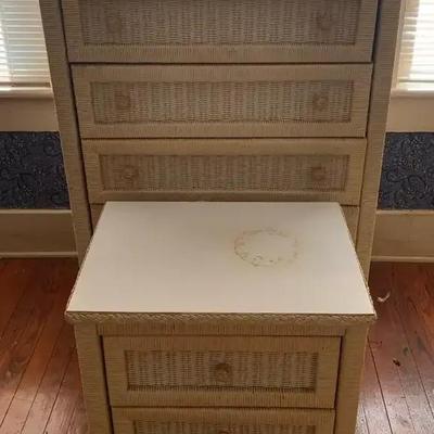 Henry Link Wicker Dresser and Nightstand