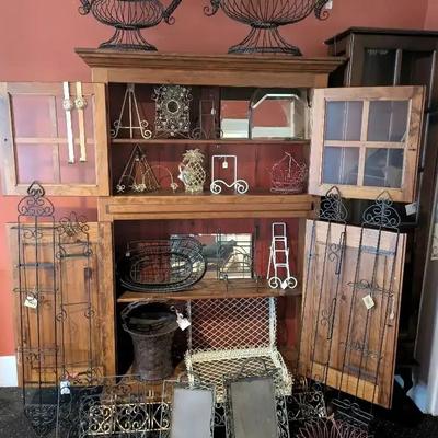 Large Collection of Decorative Metal Baskets, Frames & Garden Accents