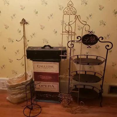 French Style Decorative Metal Shelving and Accent Décor Collection