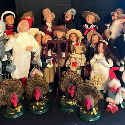 Large Collection of Byers’ Choice Carolers, featuring Seasonal and Character Figurines
