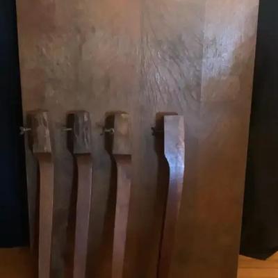 Oak Writing Desk with Ornate Removable Legs