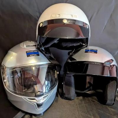 Motorcycle Helmets Including HJC Models, Multiple Sizes - Small, Large & XL