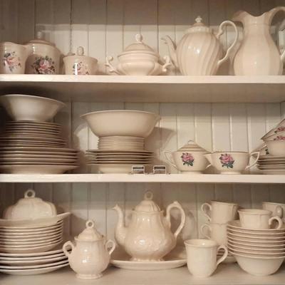 Vintage White & Floral Dinnerware Collection, featuring Metlox, Jackson Royal & Perugino