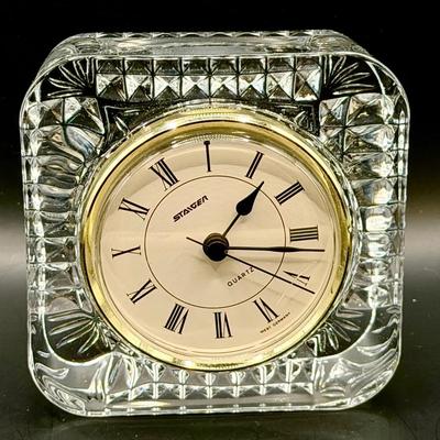 Staiger quartz clock with a French lead crystal Frame