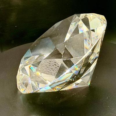 Large Diamond Shaped Paperweight 