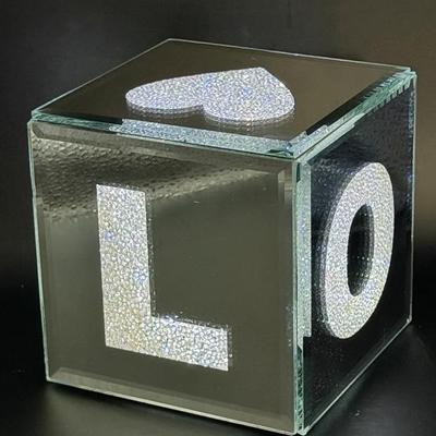 Light Up Mirrored Love Block