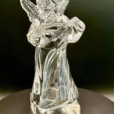 Mikasa Lead Crystal Angelic Mandolin Figurine from the Herald Collection