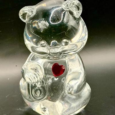 Fenton Art Glass Birthstone Bear figurine