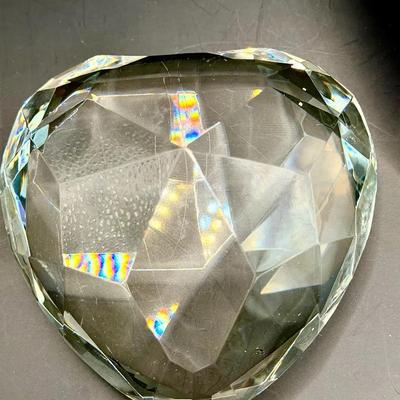 Faceted Heart Paperweight 