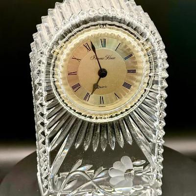 Princess House Crystal Mantle Clock