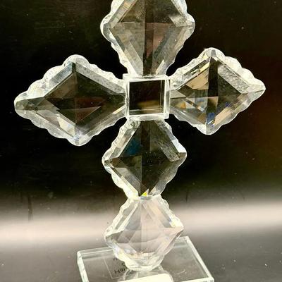 Hand Crafted Faceted Crystal Cross