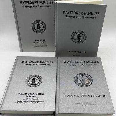 (4) Mayflower Families Book Volumes
