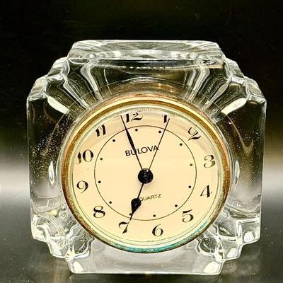 Bulova quartz crystal desk clock