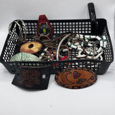 Basket Of Necklaces And Bracelets