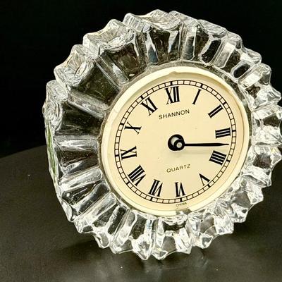 Shannon Of Ireland Crystal Clock With Sticker 
