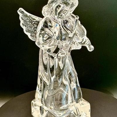(3) Mikasa Herald Collection full lead crystal angel playing a violin