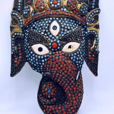 Brass Ganesh Mask 