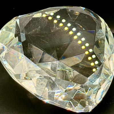 Heart Shaped Paperweight With Diamond Point