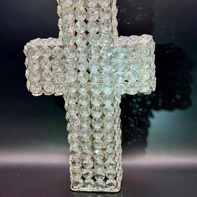 Shimmering Beaded Cross 