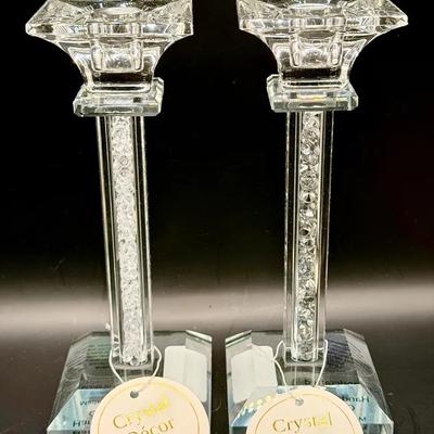 New Crystal Candlestick Holders 