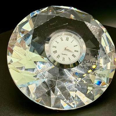 Crystal Diamond Shaped Clock